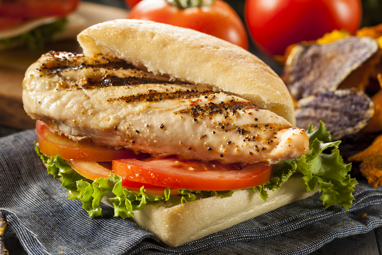 Grilled chicken sub sandwich pre-workout meal